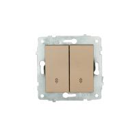 Механізм вимикача 2-клв.прохідного Grano титановий/12/60, Титан, Механізм вимикача прохідного