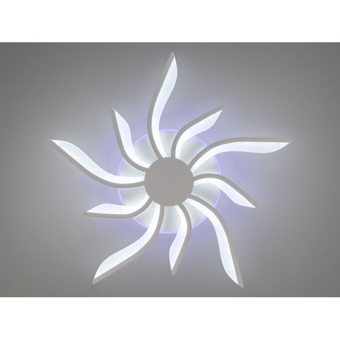 Оригінальна світлодіодна люстра з пультом, підсвіткою, 82W, біла