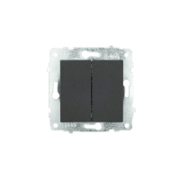 Механізм вимикача 2-клв.Grano чорний/12/120, Чорний металік, Механізм вимикача