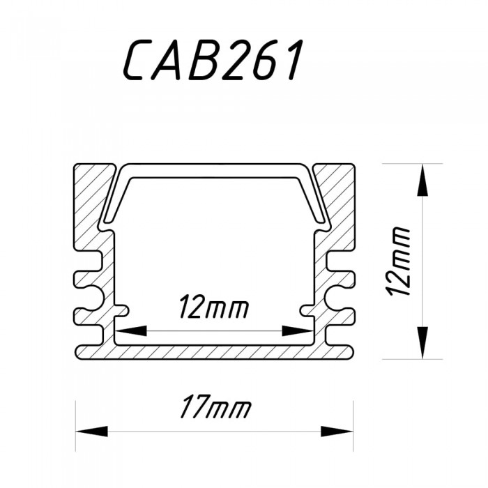 Профіль для світлодіодної стрічки Feron CAB261