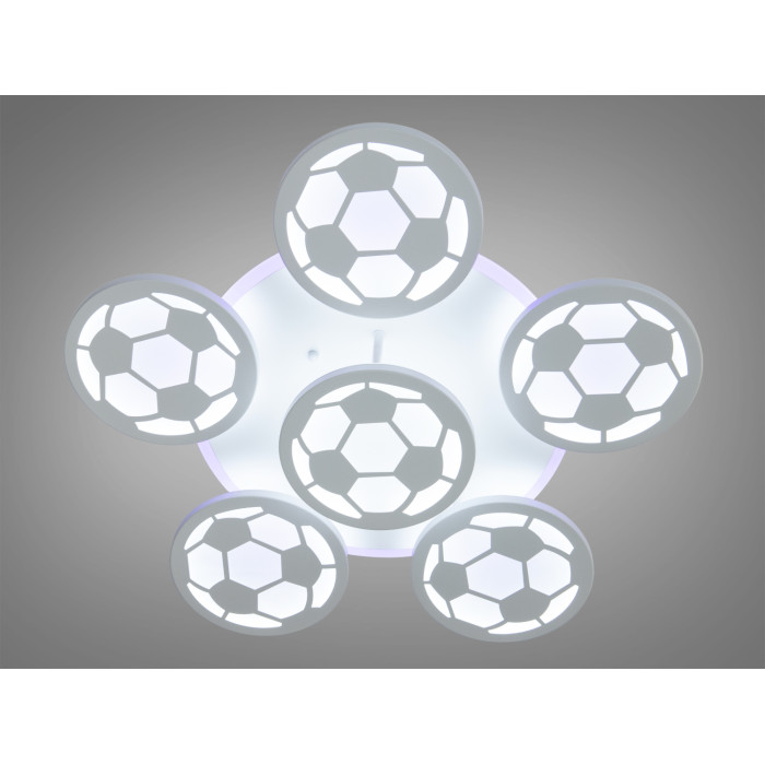 Сучасна LED люстра футбольний м`яч, 105W, біла