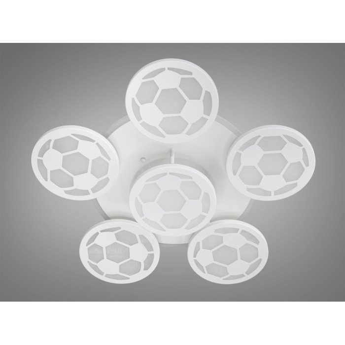 Сучасна LED люстра футбольний м`яч, 105W, біла