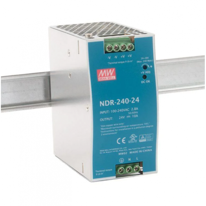 Блок живлення Mean Well на DIN-рейку 240W DC24V (NDR-240-24)