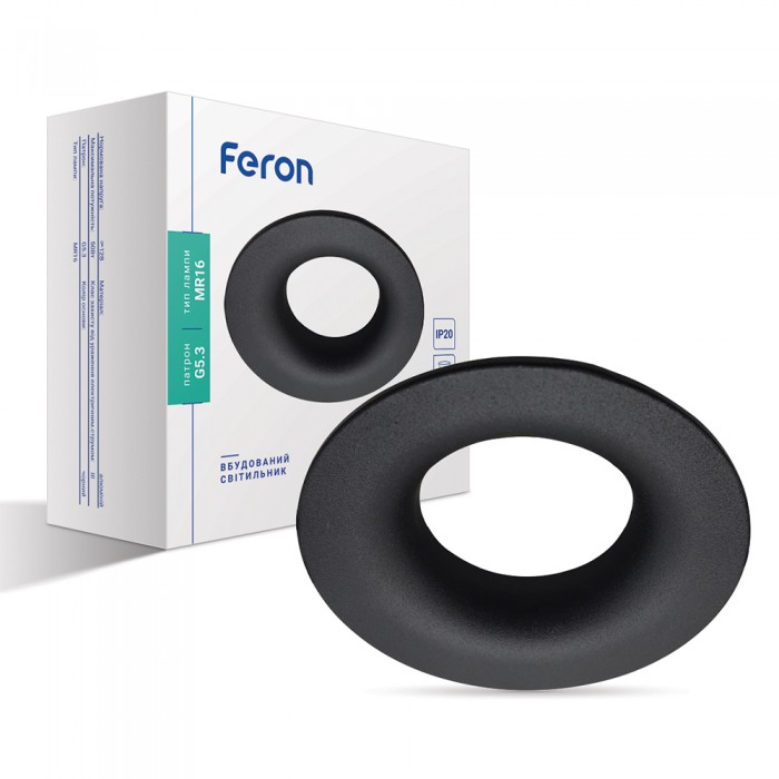 Вбудований світильник Feron DL8320 під лампу чорний Вбудований світильник Feron DL8320 під лампу чорний