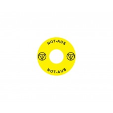 Emergency Stop наклейка для Ex9P1 H, 60 mm, 3М основа, жовта, DE