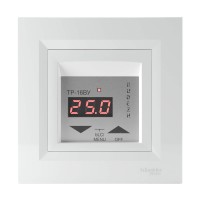 Терморегулятор для тёплого пола Rubezh ТР-16ВУм серия Schneider Asfora (16А, 220В, белый)