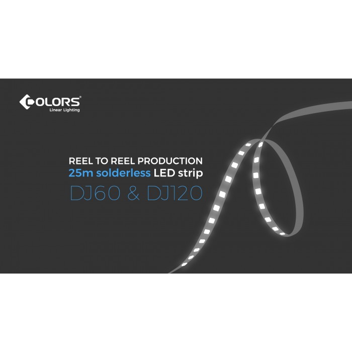 LED стрічка COLORS 60-2835-12V-IP20 4,4W 480Lm 3000K 5м (DJ60-12V-8mm-WW)