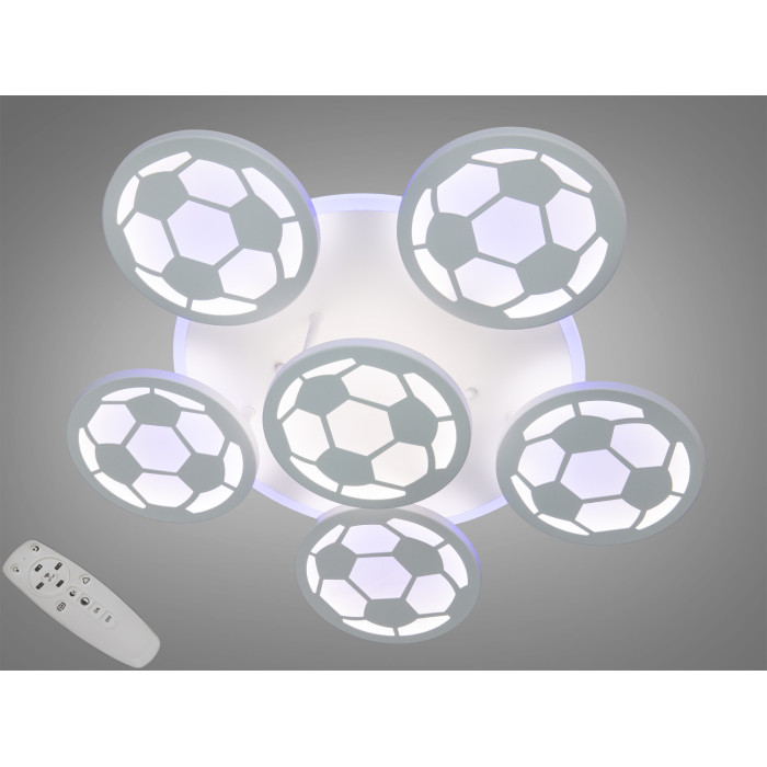 Сучасна LED люстра футбольний м`яч, 105W, біла