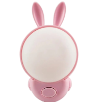 BUNNY 2CCT Нічник LED 1W 30Lm 220-240V 69,1x98мм. зайчик рожевий/200, Нічники