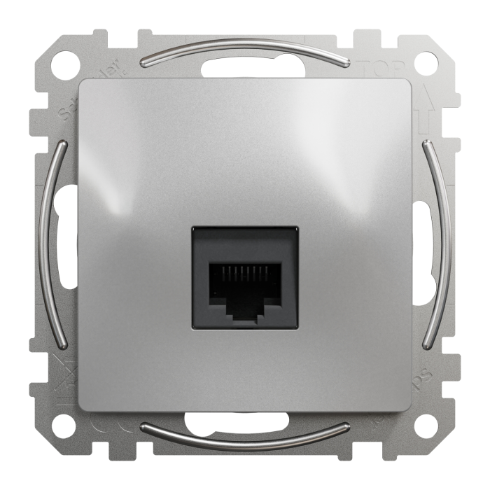 Од роз RJ45 CAT6 UTP Ал Sedna Design, Чорний, Sedna Design & Elements