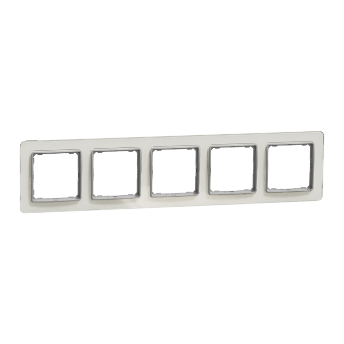 Рамк 5-пост шт Біле скло Sedna Elements, Біле скло, Sedna Design & Elements