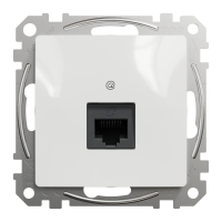 Роз один RJ45 CAT5E UTP Біл Sedna Design, Білий, Sedna Design & Elements