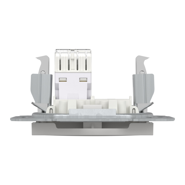 Розетка RJ45 UTP кат 5E білий Asfora б/р, Asfora