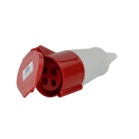 Штепсельне гніздо з заз. 3Р+Е переносне ІР44 16A 380V/1/10/100