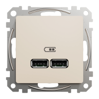 USB роз A+A 2,1A Бежевий Sedna Design, Бежевий, Sedna Design & Elements
