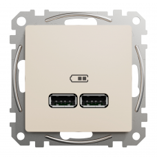 USB роз A+A 2,1A Бежевий Sedna Design, Бежевий, Sedna Design & Elements