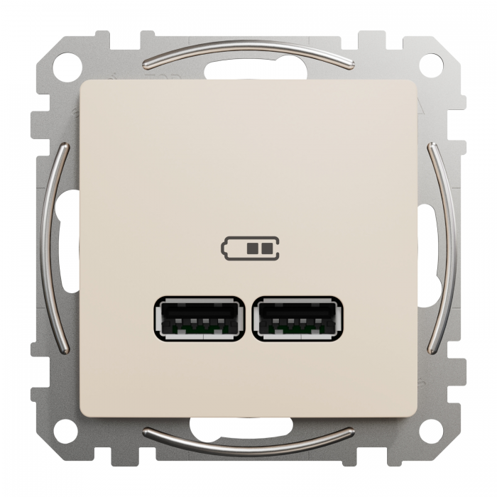 USB роз A+A 2,1A Бежевий Sedna Design, Бежевий, Sedna Design & Elements