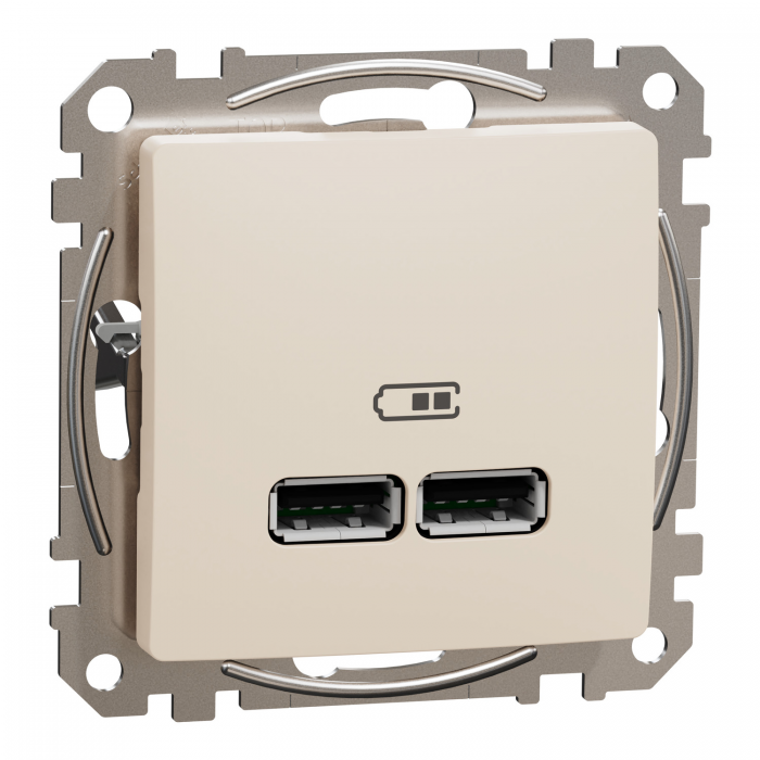 USB роз A+A 2,1A Бежевий Sedna Design, Бежевий, Sedna Design & Elements