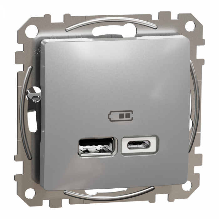 USB роз A+C 2,4A Алюм Sedna Design, Алюміній, Sedna Design & Elements