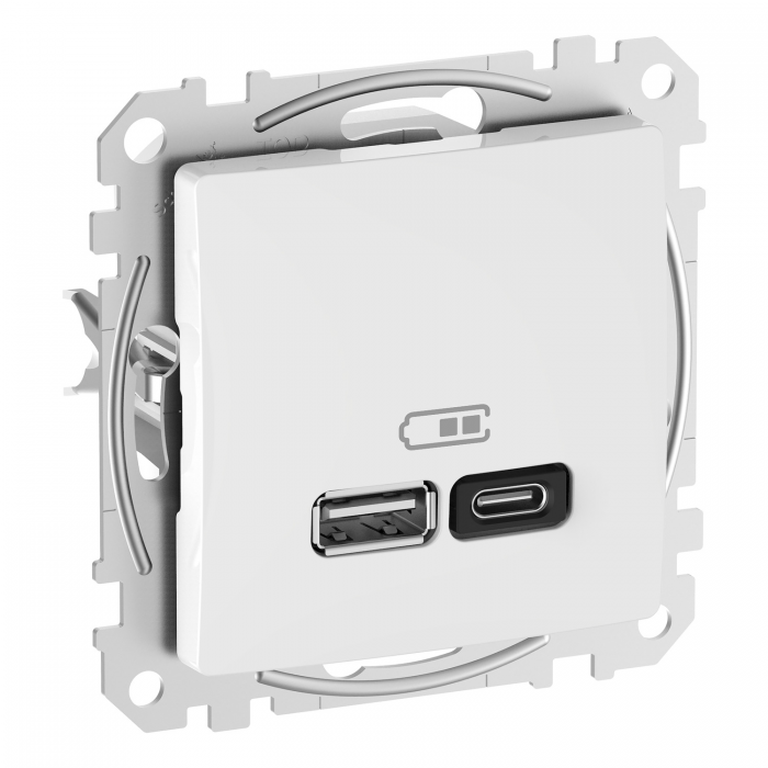 USB роз A+C 3A 45Вт Білий Sedna Design, Білий, Sedna Design & Elements