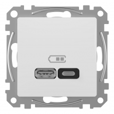 USB роз A+C 3A 45Вт Білий Sedna Design, Білий, Sedna Design & Elements