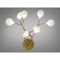 Оригінальне, стильне бра "Світлячок", 7 ламп, золото сатин