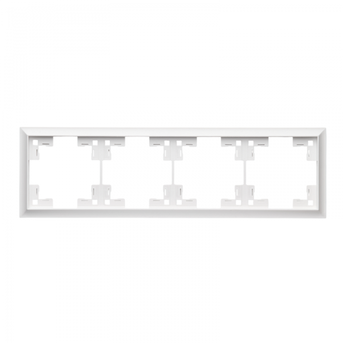 Рамка чотиримісна універсальна Arcuate, матовий білий