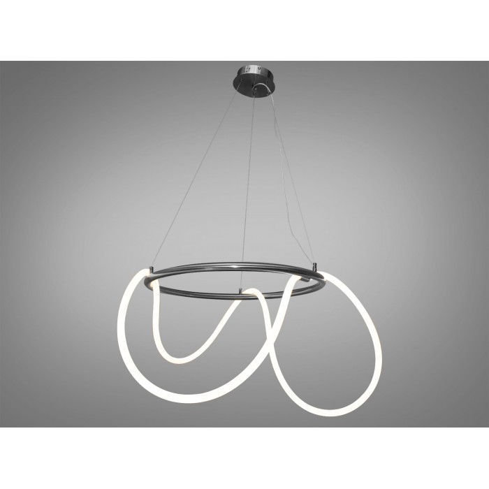 Новинка, світлодіодна люстра з серії "Роуплайт", 32W, чорний хром