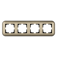 Рамка чотирна Loft антрацит+чорний/12/120