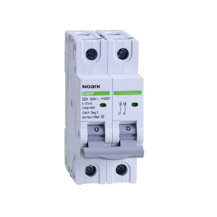 DC Автоматичний вимикач 10 kA, хар-ка C, 50 A, 300 V DC, 2 полюс