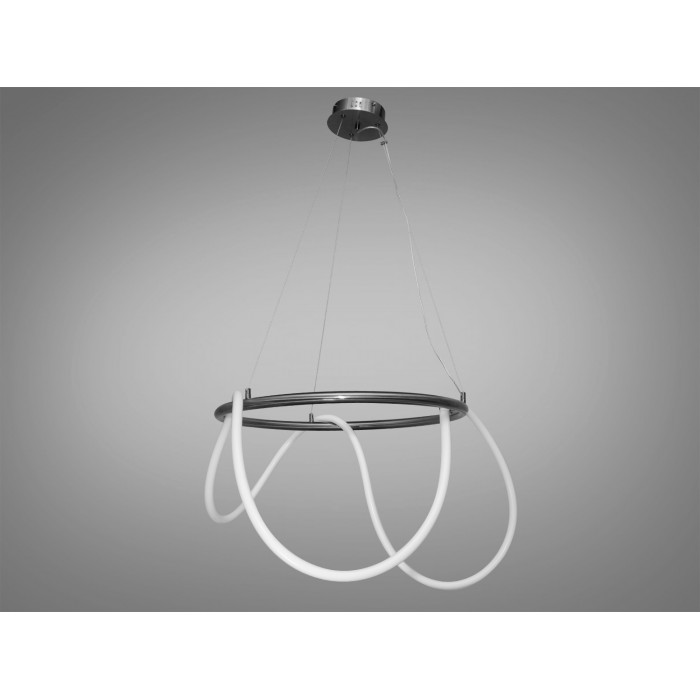 Новинка, світлодіодна люстра з серії "Роуплайт", 32W, чорний хром