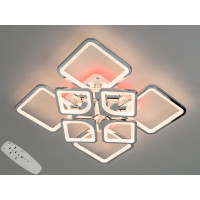 LED люстра з диммером і синім підсвічуванням, колір хром, 155W