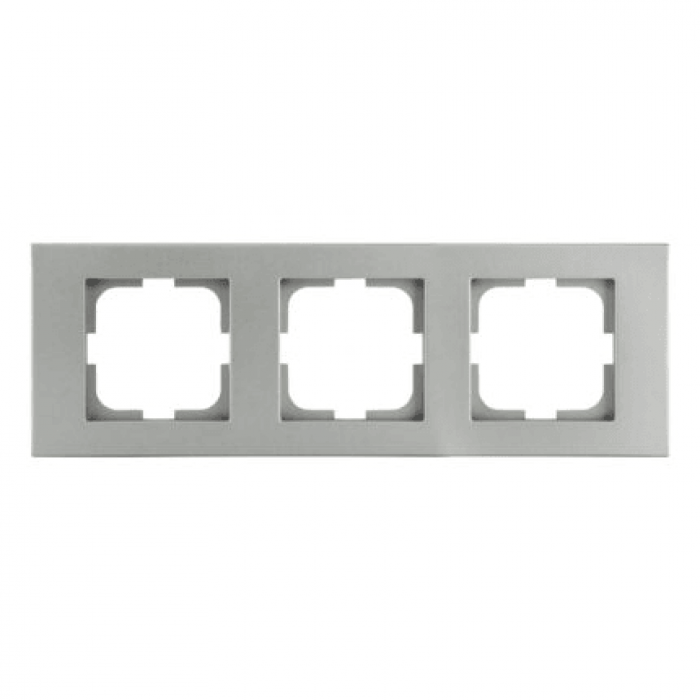 Рамка трійна Grano срібна, Срібло, Рамка трійна