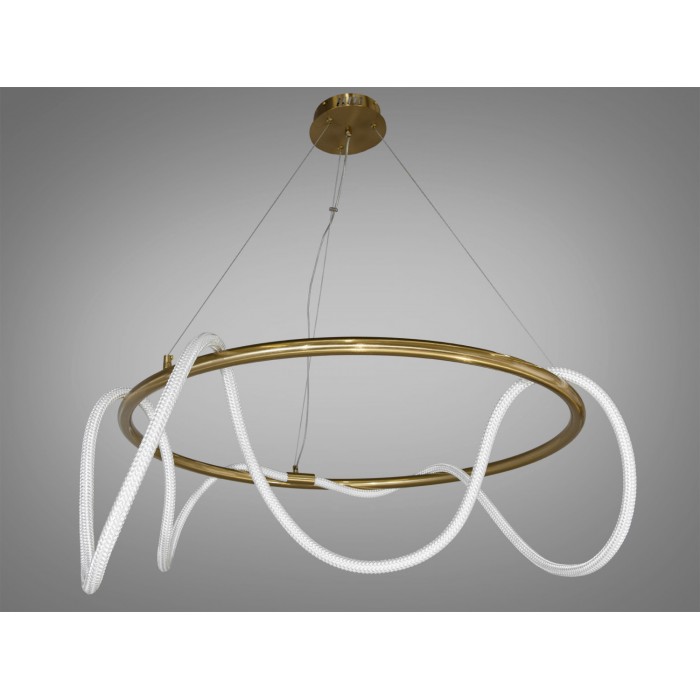 Підвісна лед люстра до кухні шланг, потужністю 48W, колір бронзи