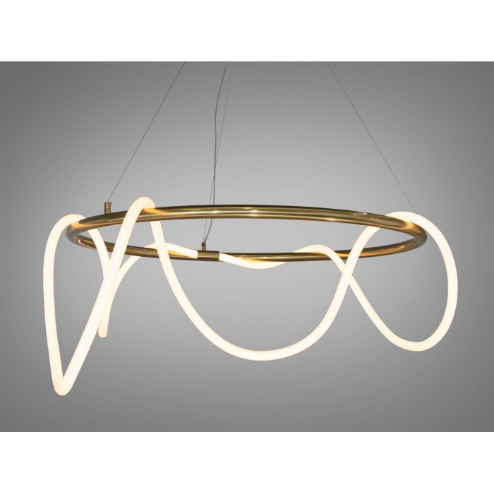 Підвісна лед люстра до кухні шланг, потужністю 48W, колір бронзи