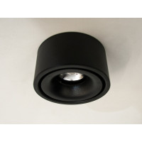 Накладний точковий світильник на натяжний потолок, циліндр чорного ко�