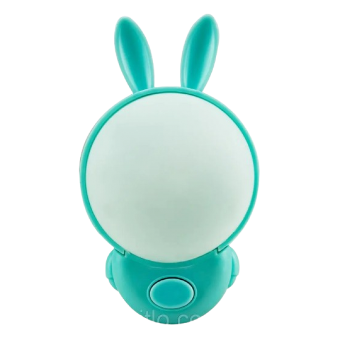BUNNY 2CCT Нічник LED 1W 30Lm 220-240V 69,1x98мм. зайчик блакитний/200, Нічники