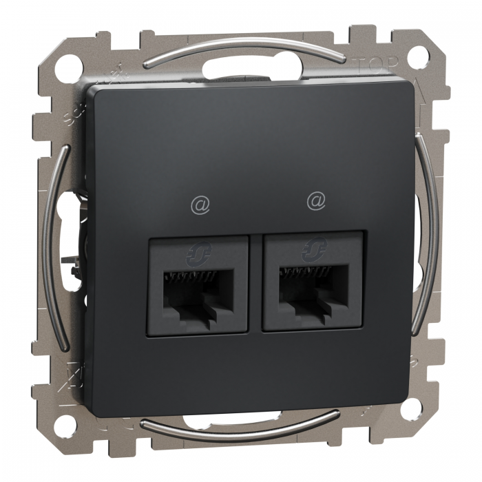 Два роз RJ45 CAT5E UTP Чорн Sedna Design, Чорний, Sedna Design & Elements Два роз RJ45 CAT5E UTP Чорн Sedna Design, Чорний, Sedna Design & Elements