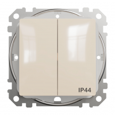 Двокл вим IP44 Бежевий Sedna Design, Бежевий, Вимикач