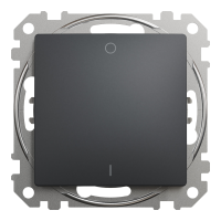 Двополюсний вимик Чорний Sedna Design, Чорний, Вимикач