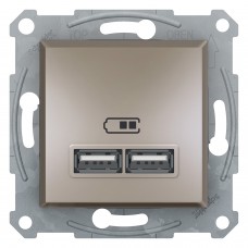 USB розетка 2,1A бронза Asfora, Asfora