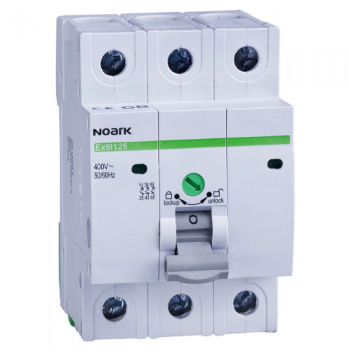 Вимикач навантаження, ширина 3 DIN, 3 полюси, 63A