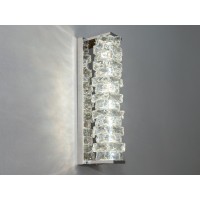 Унікальний настінний кришталевий LED світильник, 15W, хром
