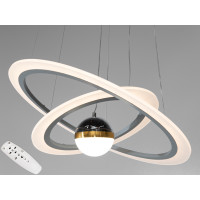 Новинка, світлодіодна люстра з додатковим підсвічуванням, 85 Вт, сіра