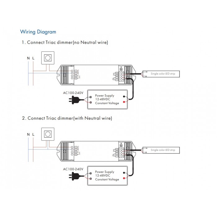 Triac димер DEYA 12-48VDC, 15A*1CH (V1-S)