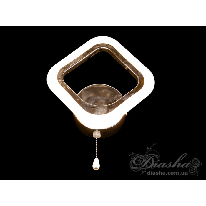 Світлодіодний настінний приліжковий світильник, 12 Вт, хром