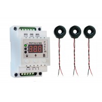 Реле контролю струму трифазне на DIN-рейку Rubezh РКТ16-3/150 (16А, 220В)