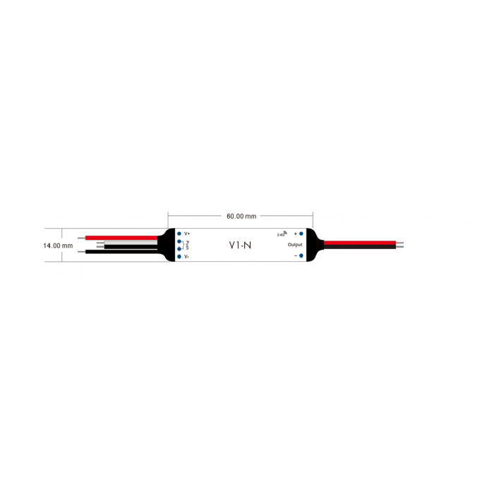 LED-контролер DEYA 12-24VDC, 3A*1CH, PUSH-DIM (V1-N)