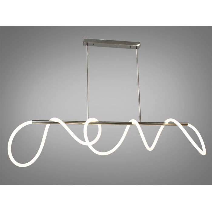 Високоякісна силіконова лед люстра Шланг на кухню, кольору срібла, 32W