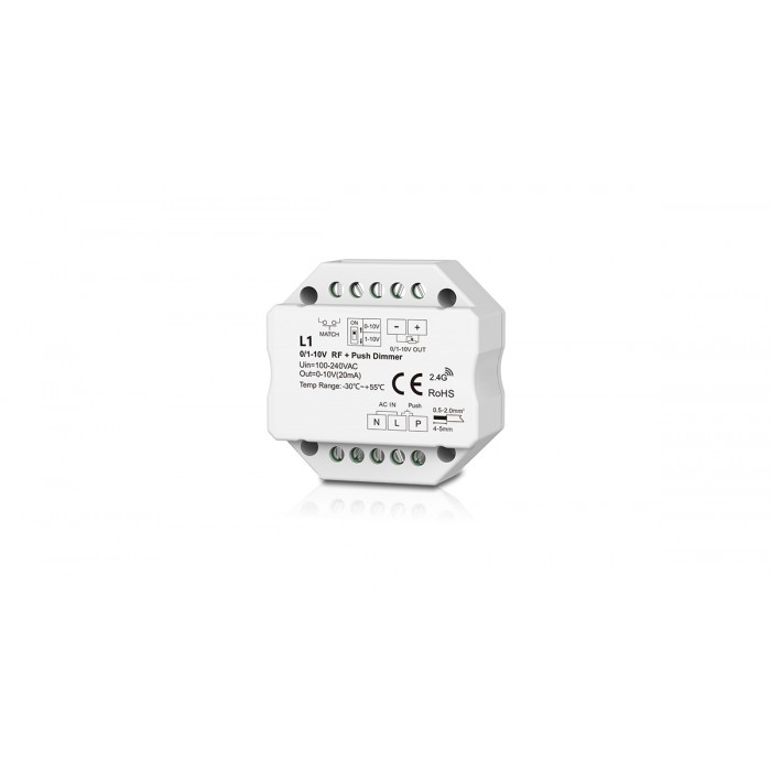 Димер DEYA RF+Push Dim 100-240VAC, 1CH 0/1-10V (L1)